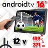 ПРЕНОСИМ 16 ИНЧА СМАРТ ТЕЛЕВИЗОР NORTHERN CROSS NC-T16AS, ANDROID, 12 ВОЛТА, ВГРАДЕНА БАТЕРИЯ, DVB-T2, USB, SD КАРТА
