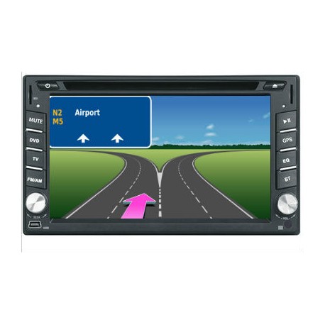 GPS НАВИГАЦИОННА СИСТЕМА ДВОЕН ДИН, УНИВЕРСАЛЕН С РАДИО, BLUETOOTH, MP3, DVD, СЛОТ ЗА КАРТА, USB ПОРТ