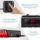 РАЗКЛОНИТЕЛ ЗА ЗАПАЛКА С ВОЛТМЕТЪР, 3 ГНЕЗДА, 4 x USB, ЧЕРЕН