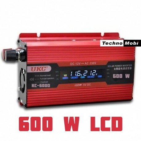 Инвертор на напрежение UKC KC-500D, 12V - 220V, 500W, LCD